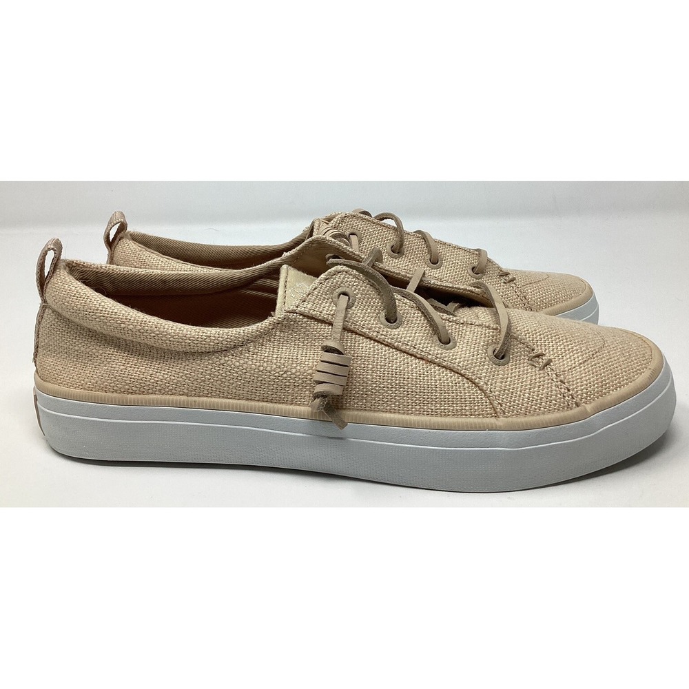 Sperry Crest Vibe Baja Beige Hemp Shoes With Cork Insole Women's 8